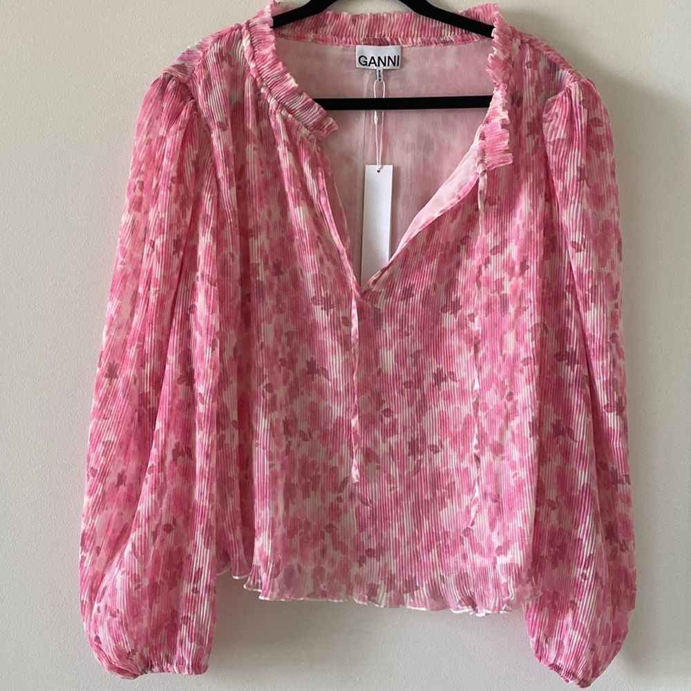 Pleated GANNI Blouse